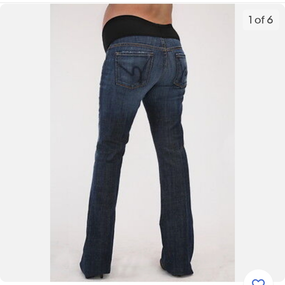 Citizens Of Humanity Dark Wash Blue Boot Cut Jeans